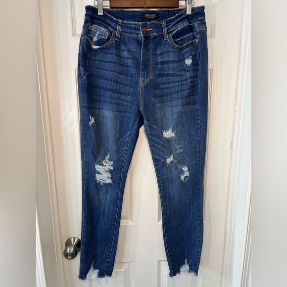 Judy Blue Denim - Judy Blue Skinny Fit‎ Jeans Women's  High Rise Distressed Ankle Denim 15/32